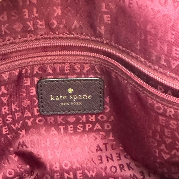 Kate Spade Cove Street Ariel 100% Cow Leather Mahogany Plum Tote *SEE NOTES* - Picture 8 of 12